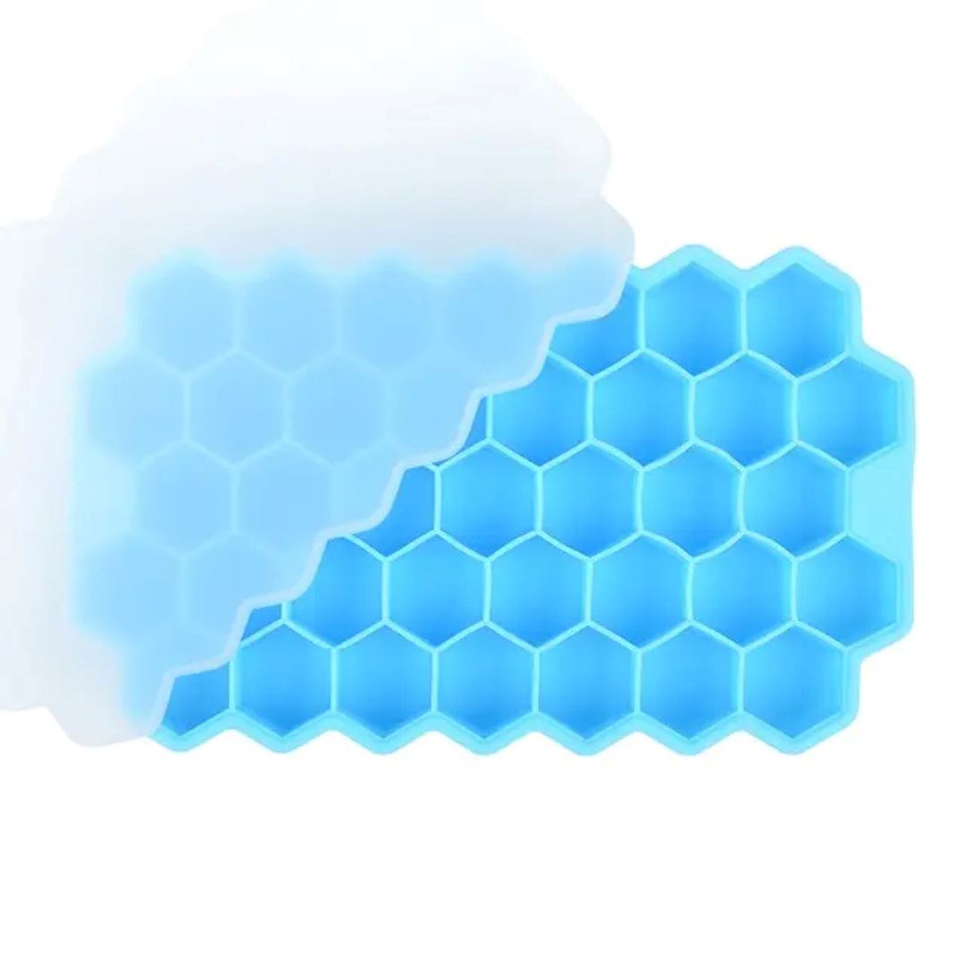 Forma de Silicone Gelo com Tampa Removível e 37 Cavidades