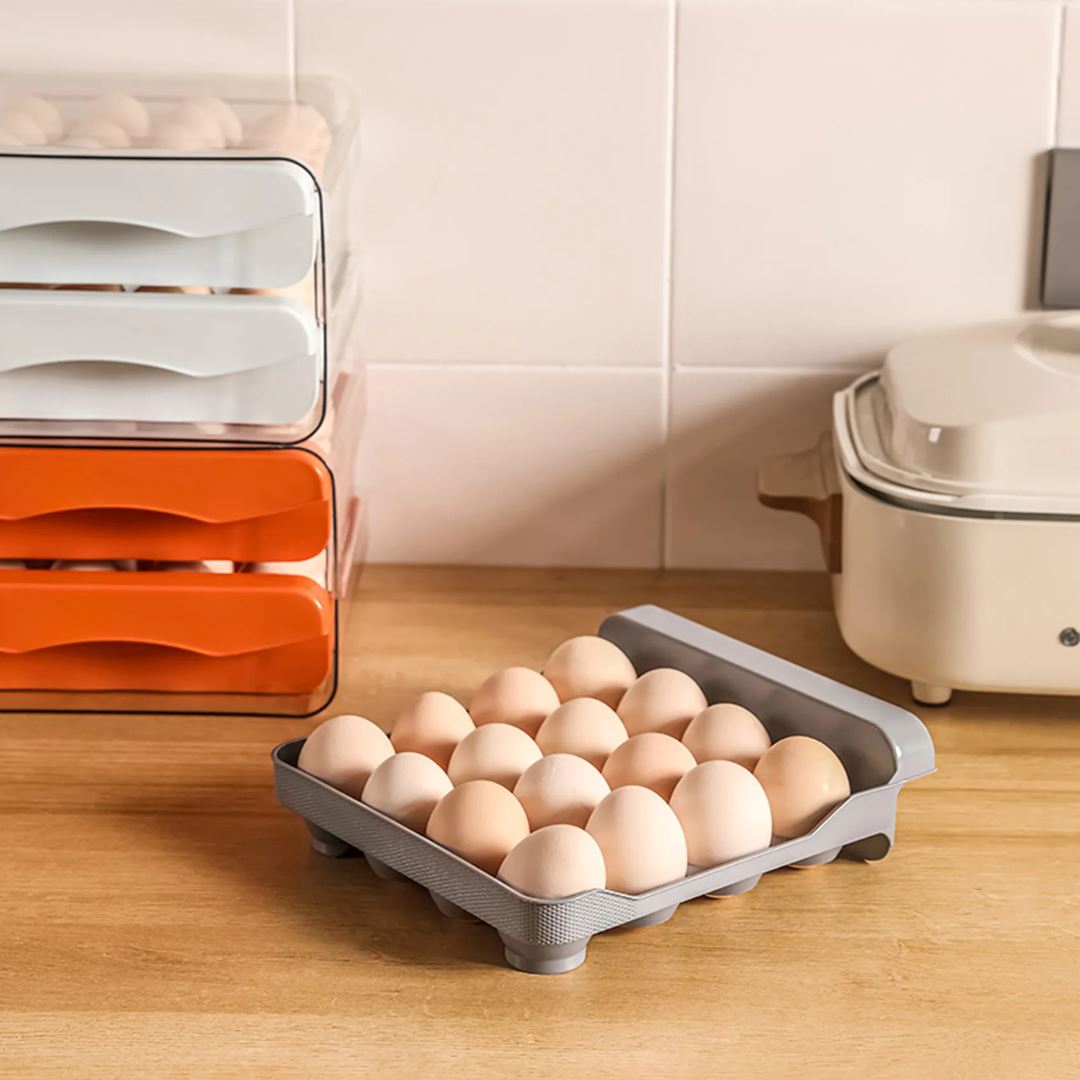 Organizador de Ovos para Geladeira com Dupla Camada