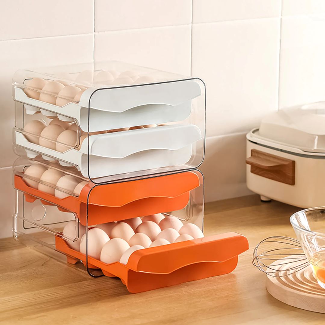 Organizador de Ovos para Geladeira com Dupla Camada