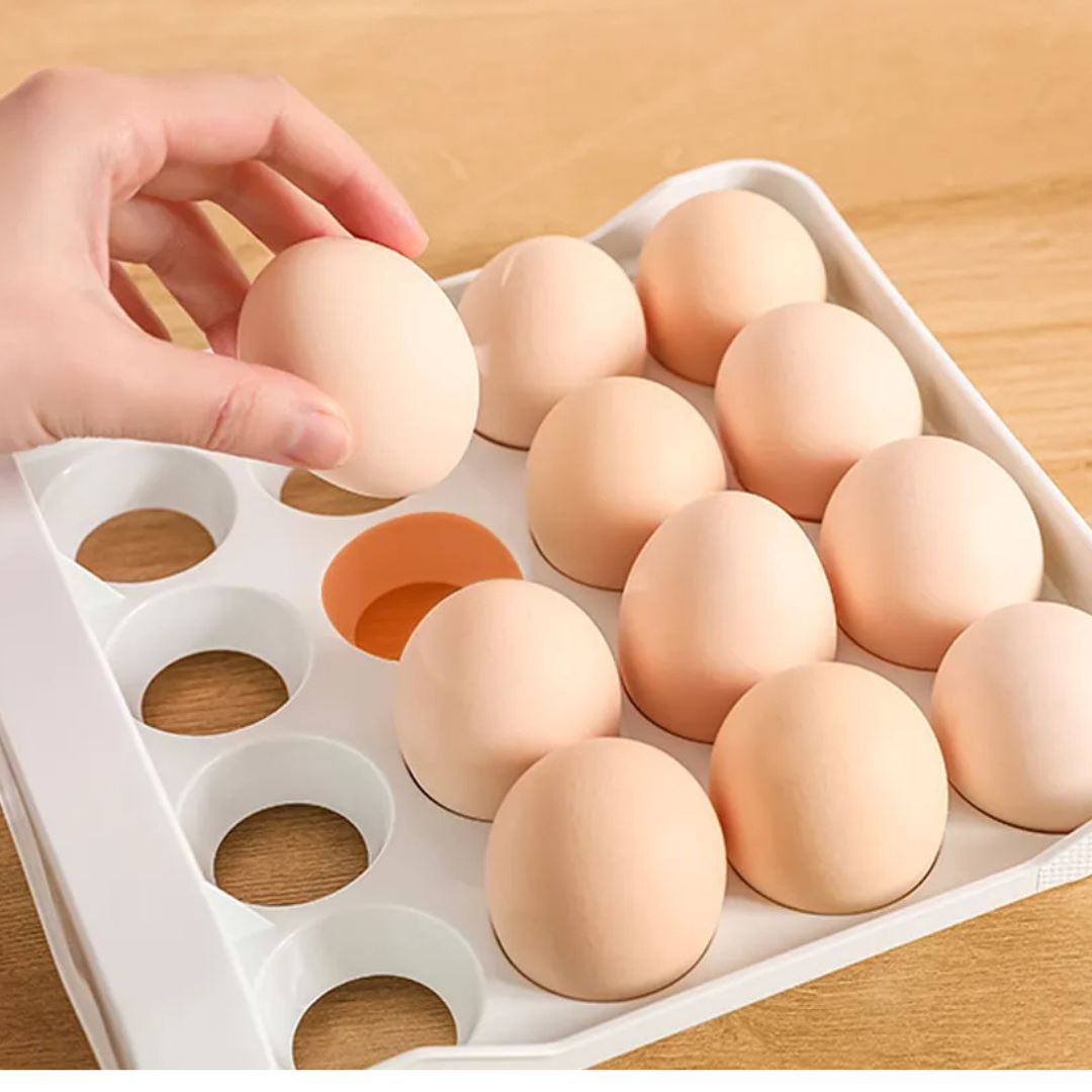 Organizador de Ovos para Geladeira com Dupla Camada