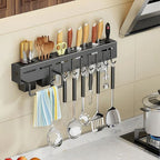 Suporte de Parede para Utensílios de Cozinha em Aço Inox sem Furo