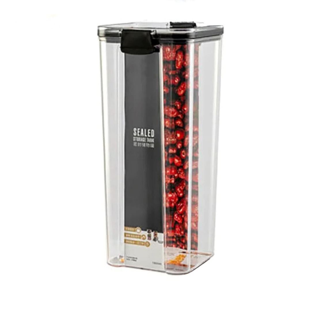 Pote Hermético de Plástico com Tampa e Design Empilhável