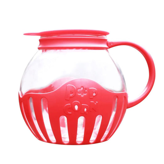 Pipoqueira de Vidro para Micro-ondas com Tampa de Silicone