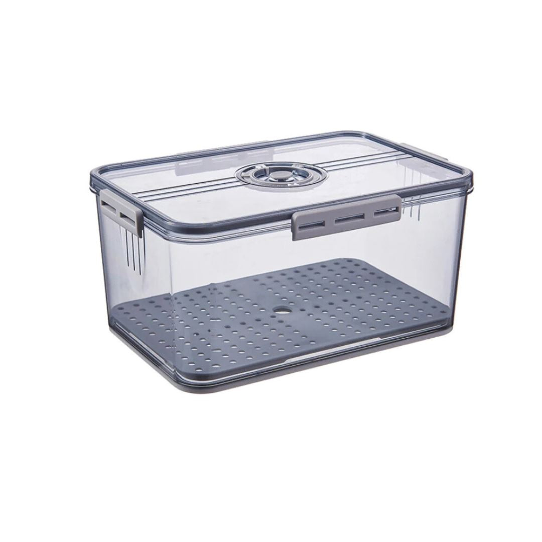 Vasilha de Plástico com Tampa com Controle de Tempo e Drenagem