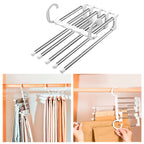 Kit 3 Cabides Multifuncionais 5 em 1 – Aço Inox Retrátil