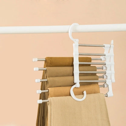 Kit 3 Cabides Multifuncionais 5 em 1 – Aço Inox Retrátil