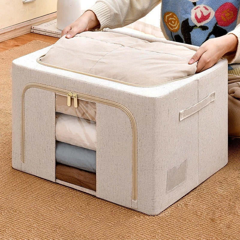 Box Organizador Estruturado em Tecido Oxford – Com Visor