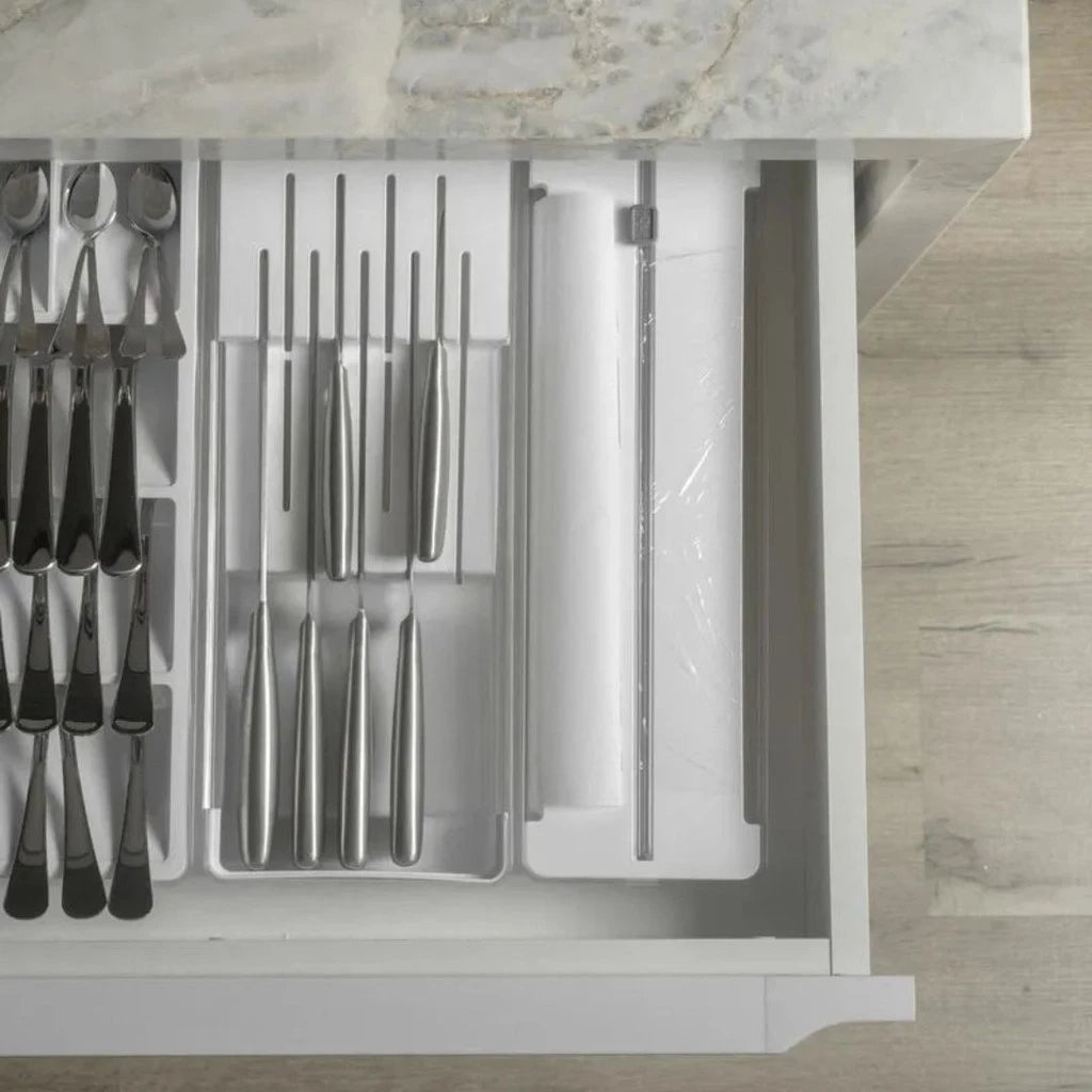 Organizador de Rolos Duplo com Cortador – Linha Clear