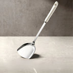 Kit de Utensílios de Cozinha em Aço Inox com Cabo de Cerâmica – 7 Peças