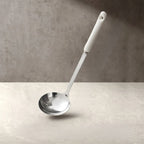 Kit de Utensílios de Cozinha em Aço Inox com Cabo de Cerâmica – 7 Peças