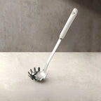 Kit de Utensílios de Cozinha em Aço Inox com Cabo de Cerâmica – 7 Peças